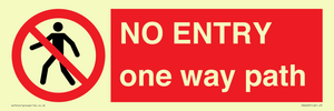 PA6229: NO ENTRY one way path