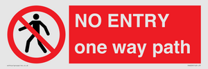 PA6229: NO ENTRY one way path