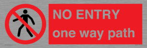 PA6229: NO ENTRY one way path