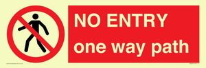 PA6229: NO ENTRY one way path