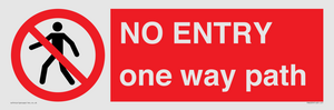 PA6229: NO ENTRY one way path