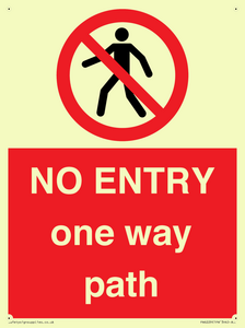 PA6229: NO ENTRY one way path