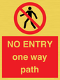 PA6229: NO ENTRY one way path