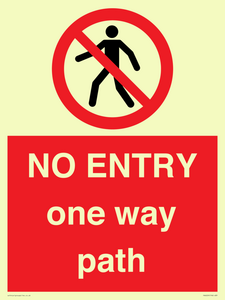 PA6229: NO ENTRY one way path