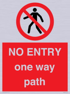 PA6229: NO ENTRY one way path