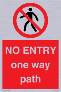 PA6229: NO ENTRY one way path