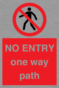 PA6229: NO ENTRY one way path