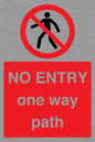 PA6229: NO ENTRY one way path