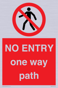 PA6229: NO ENTRY one way path
