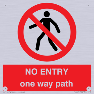 PA6229: NO ENTRY one way path