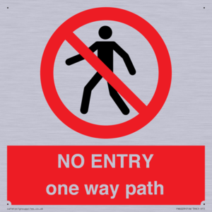 PA6229: NO ENTRY one way path