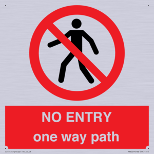 PA6229: NO ENTRY one way path
