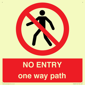PA6229: NO ENTRY one way path