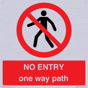 PA6229: NO ENTRY one way path