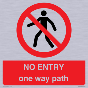 PA6229: NO ENTRY one way path