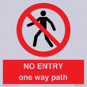 PA6229: NO ENTRY one way path