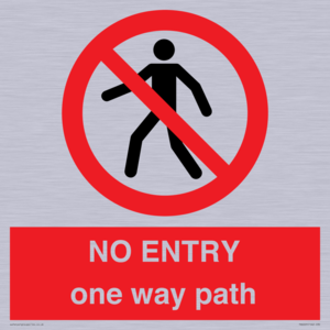 PA6229: NO ENTRY one way path