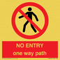 PA6229: NO ENTRY one way path