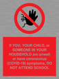 PA6237: If YOU, YOUR CHILD, or SOMEONE IN YOUR HOUSEHOLD are unwell or have coronavirus (COVID-19) symptoms, DO NOT ATTEND SCHOOL
