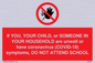 PA6237: If YOU, YOUR CHILD, or SOMEONE IN YOUR HOUSEHOLD are unwell or have coronavirus (COVID-19) symptoms, DO NOT ATTEND SCHOOL