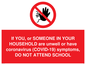 PA6238: If YOU, or SOMEONE IN YOUR HOUSEHOLD are unwell or have coronavirus (COVID-19) symptoms, DO NOT ATTEND SCHOOL