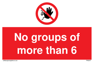 PA6247: No groups of more than 6