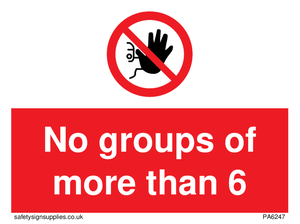 PA6247: No groups of more than 6