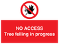PA6300: NO ACCESS Tree felling in progress
