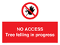 PA6300: NO ACCESS Tree felling in progress