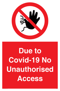 PA6302: Due to Covid-19 No Unauthorised Access