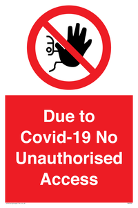 PA6302: Due to Covid-19 No Unauthorised Access