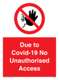 PA6302: Due to Covid-19 No Unauthorised Access