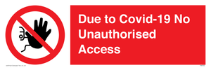 PA6302: Due to Covid-19 No Unauthorised Access