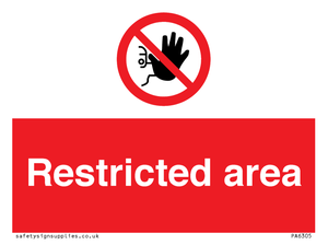 PA6305: Restricted area