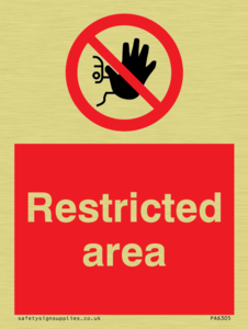 PA6305: Restricted area