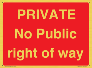 PA6306: PRIVATE No Public right of way