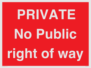 PA6306: PRIVATE No Public right of way