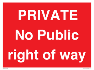 PA6306: PRIVATE No Public right of way