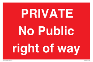PA6306: PRIVATE No Public right of way