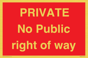 PA6306: PRIVATE No Public right of way