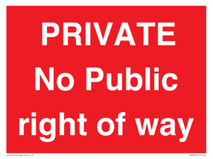 PA6306: PRIVATE No Public right of way