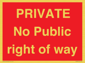 PA6306: PRIVATE No Public right of way