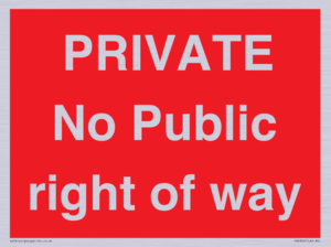PA6306: PRIVATE No Public right of way
