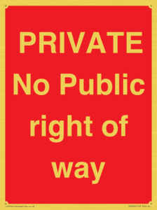 PA6306: PRIVATE No Public right of way