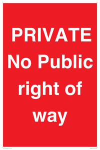 PA6306: PRIVATE No Public right of way
