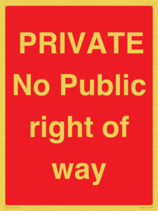 PA6306: PRIVATE No Public right of way