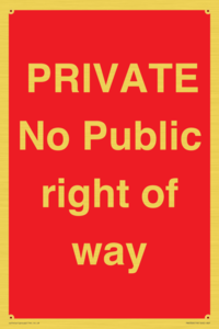 PA6306: PRIVATE No Public right of way