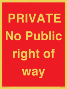 PA6306: PRIVATE No Public right of way