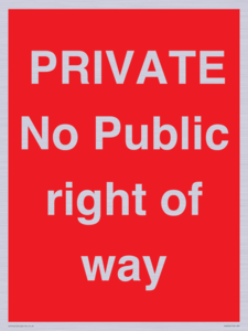 PA6306: PRIVATE No Public right of way