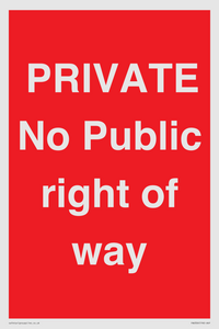 PA6306: PRIVATE No Public right of way